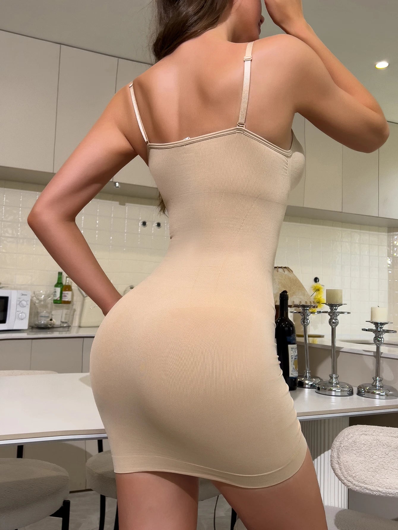 Suspender Dress Shaper Women New Slim Fit Dress Sexy Tummy Control Full Slips Breathable Body Shaper Slim S-3XL Plus Size
