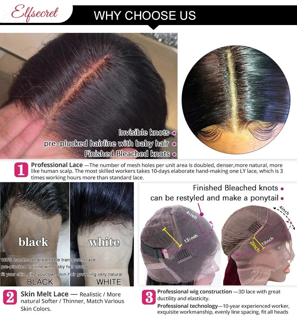 Chocolate Brown 13x4 Kinky Curly Lace Front Human Hair Wigs Pre Plucked Colored 13x6 Deep Wave Transparent Lace Frontal Wig