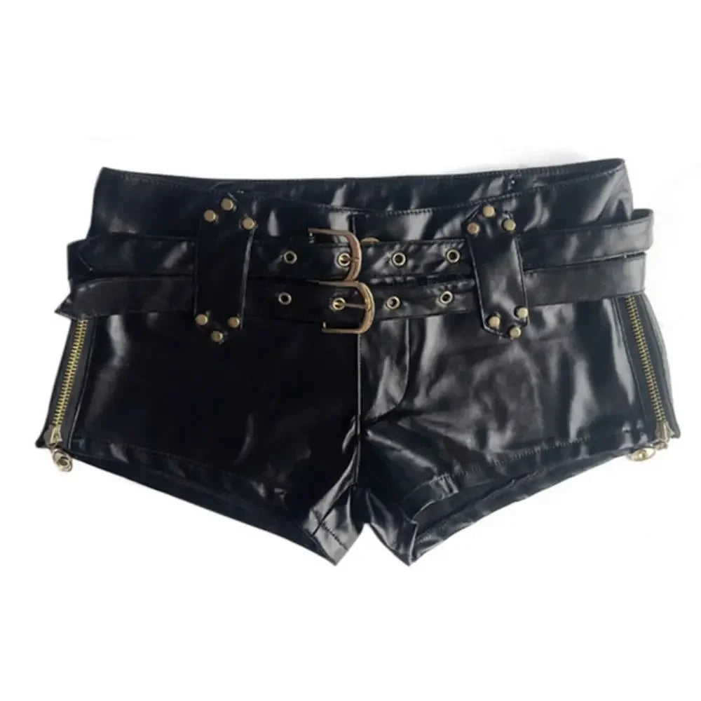 HLJ&GG Y2K Hot Girl Fashion Streetwear Women Letter Print O Neck Long Sleeve Slim Crop Top+Low waist Belt Leather Shorts Outfits