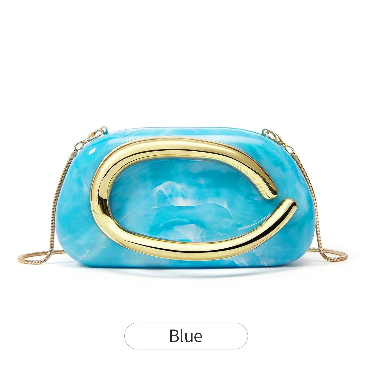 Women's Sealed Box Shaped Acrylic Clutch Fashion Dinner Wedding Party Handbag Elegant Luxury Designer Crossbody Shoulder Bag