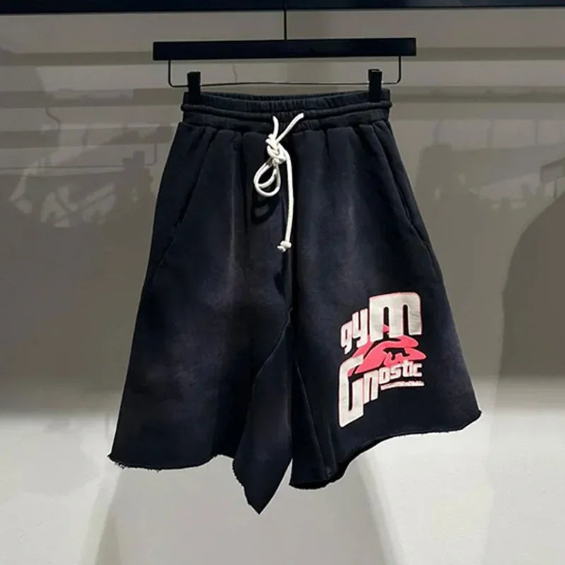 Men Woman Black Green Purple Red RRR123 Shorts Joggers Streetwear Drawstring Good Quality Vintage Graffiti Casual Couple