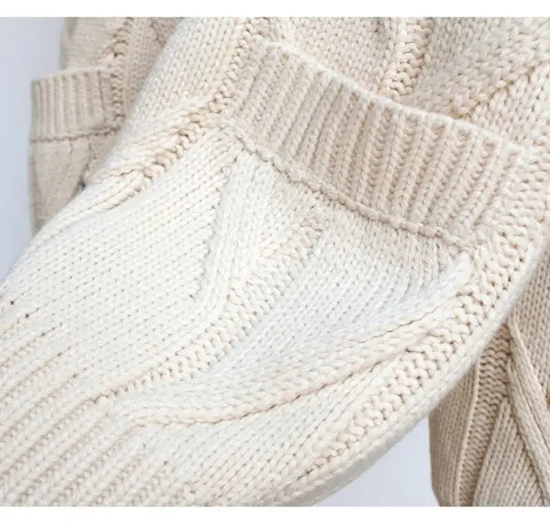 HLJ&GG Winter Embroidery Knit Sweater Coats Two Piece Sets Women Button Long Sleeve Top And Plaid Aline Skirts Outfit Streetwear