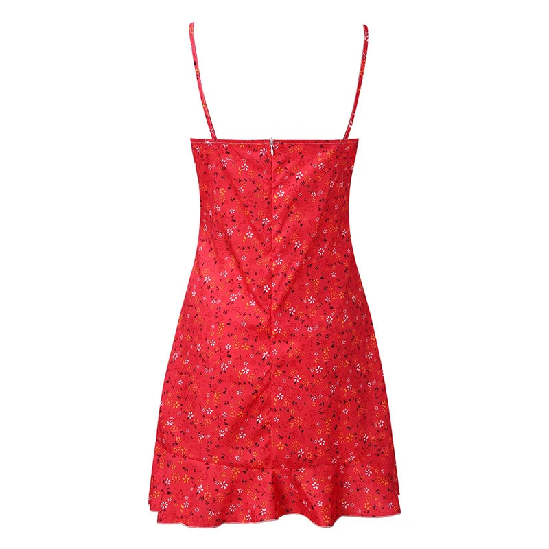 Women's Sexy Casual Home Small Floral Camisole Dress Summer Comfortable dress