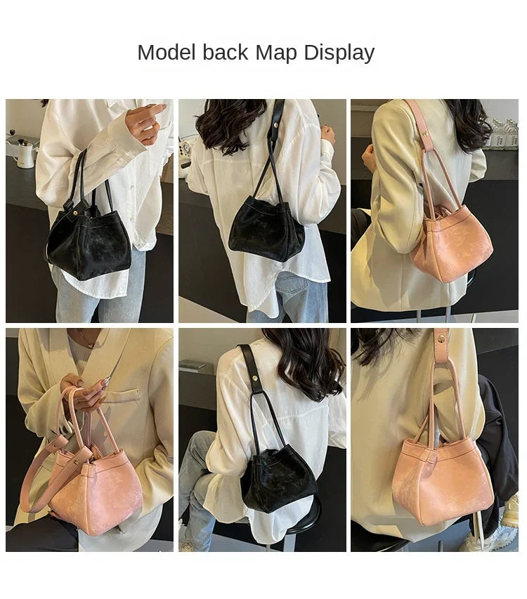 Design Sense Red Women New 2024 Fashion Texture Shoulder Bag Popular Popular Hand Tote Bags for Women Handbags Red Purse Bolsa