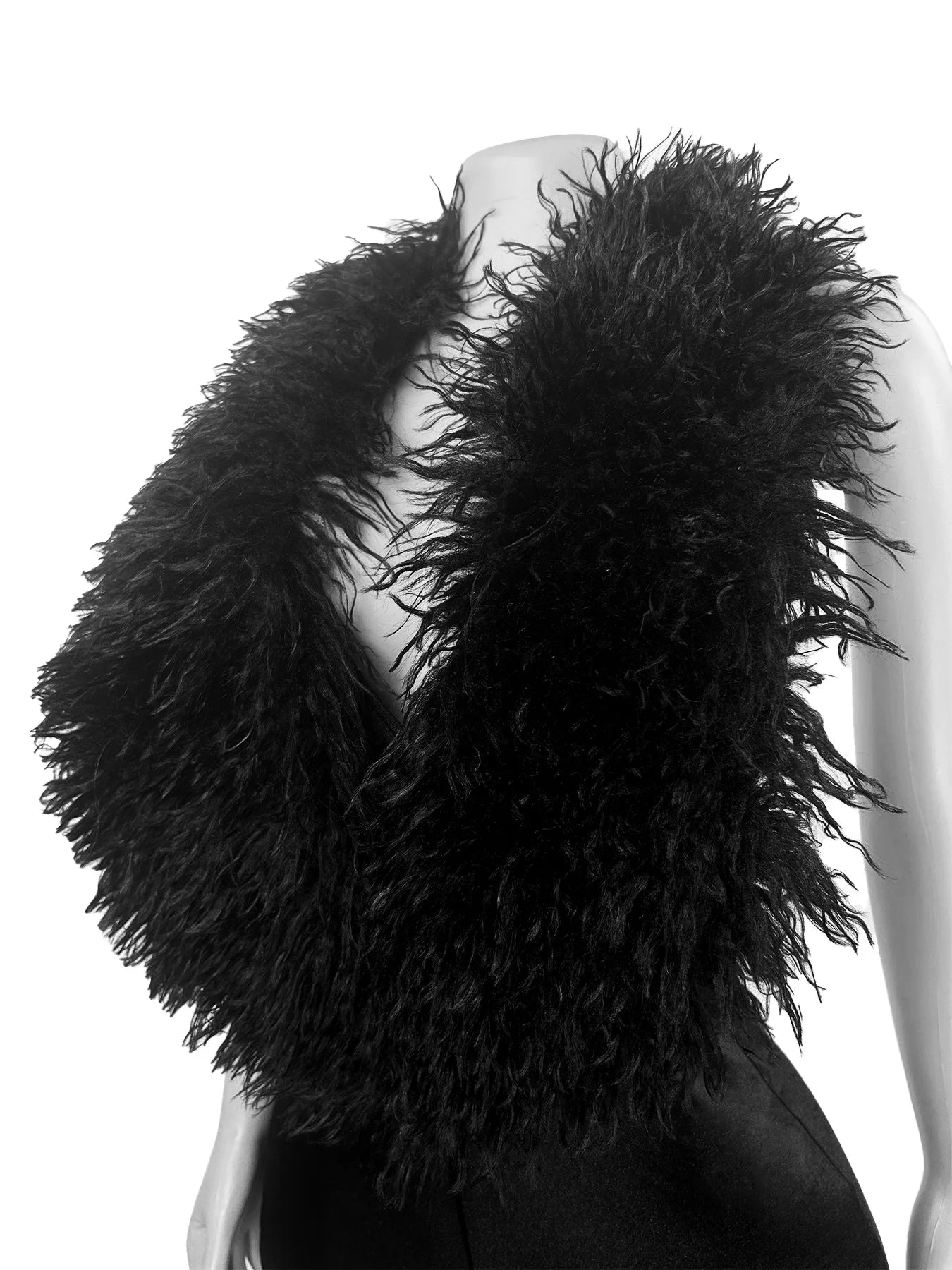 Joskaa Women's Sexy Faux Fur Romper Halter Deep V Backless Activity Workout Fit Skinny Playsuits Holiday Club Rompers S-XXL