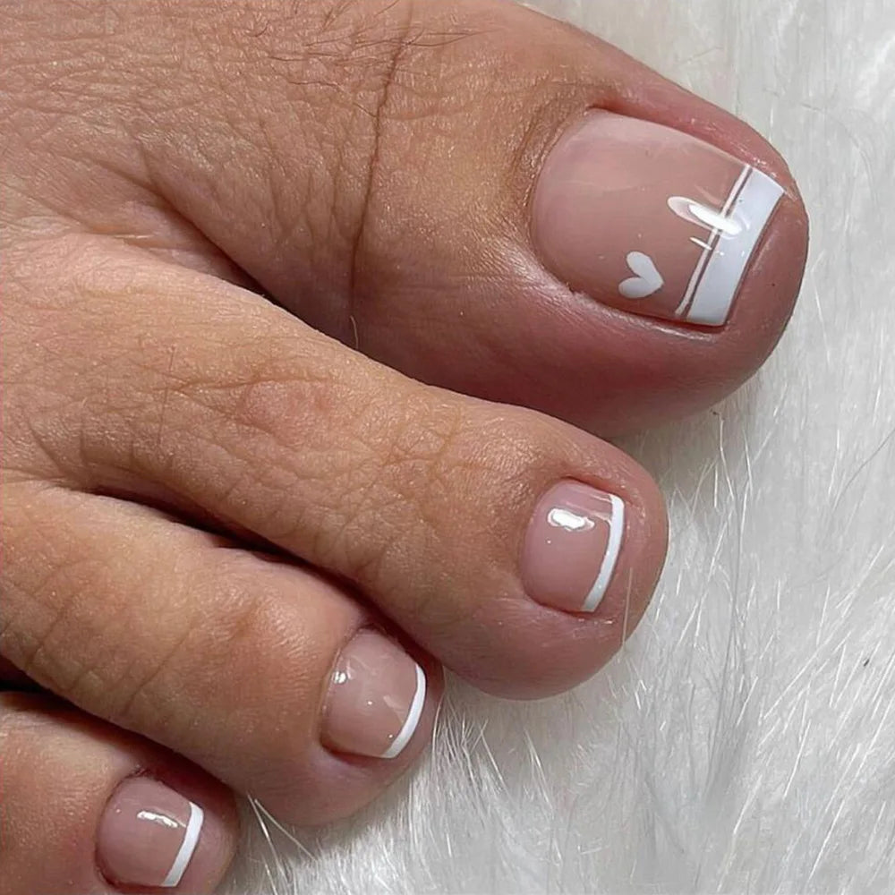 Press On Toenails 2023 Summer False Toenails For girls Cute Nail for Foot Artificial Nail tips Full Cover Nails feet False Nails