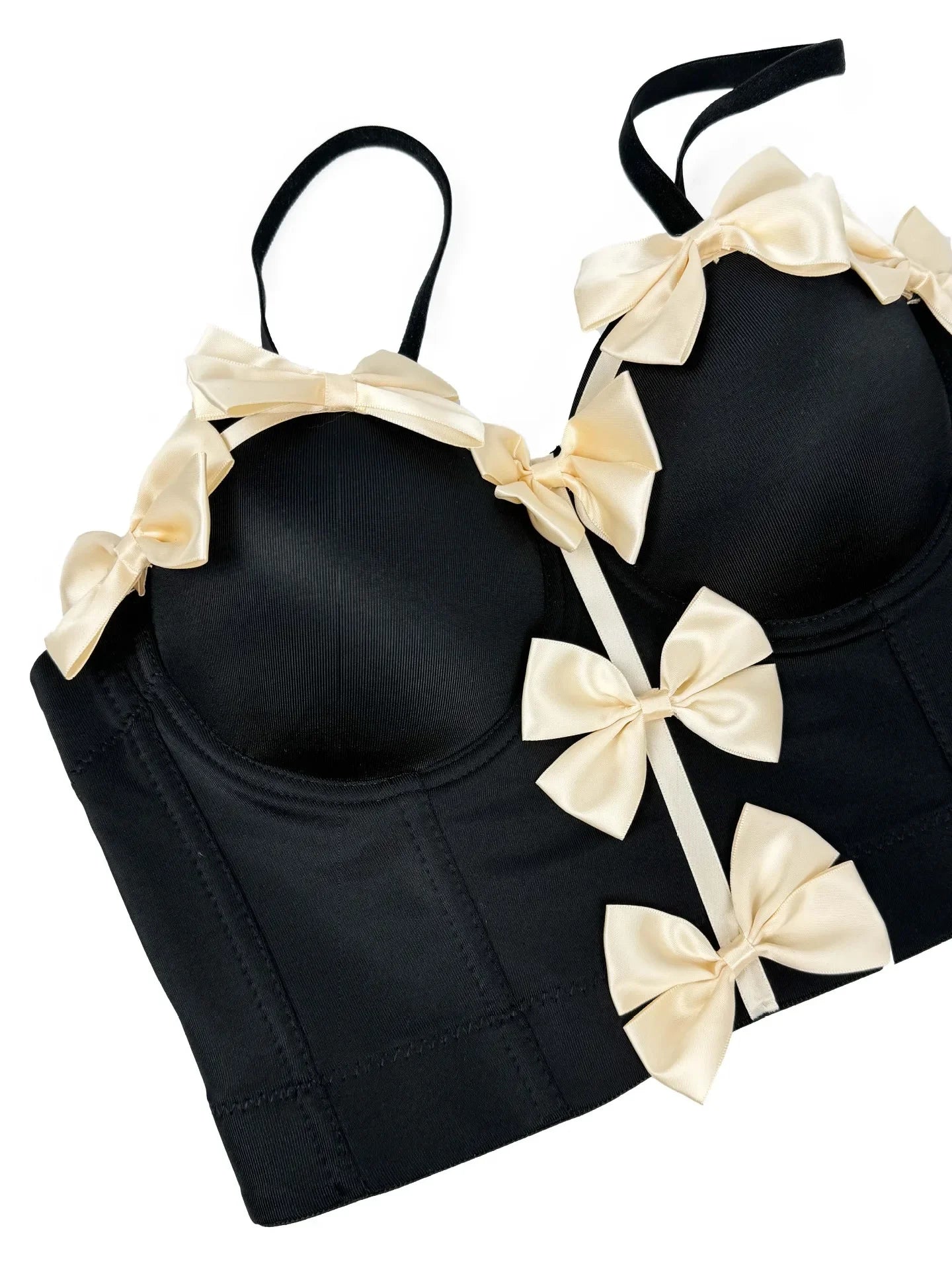 HLJ&GG Sweet Bow Fashion Corset Vest Two Piece Sets Women Thin Strap Slim Tank Top + Puffy Mini Skirts Outfits Female Streetwear