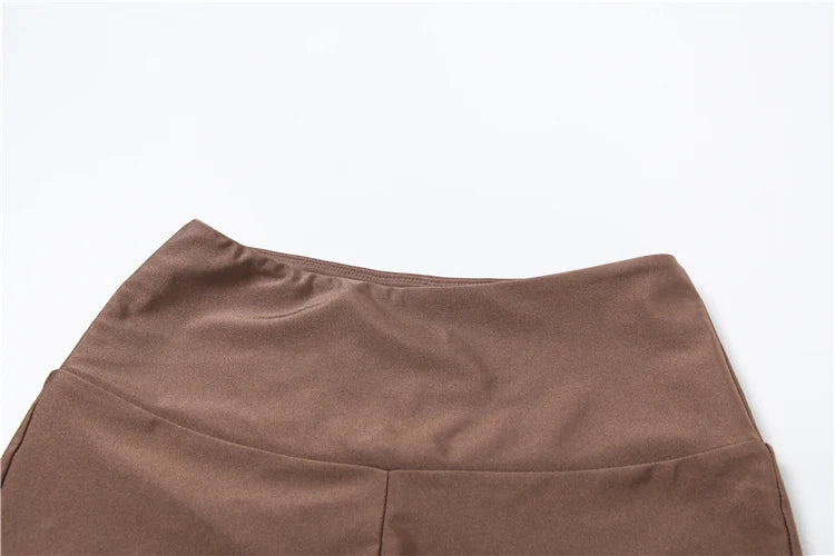 Weird Puss Sexy 2 Piece Set Women 2025 Summer Halter Backless Lace Swing Collar Crop Top+Shorts Matching The Banquet Outfits