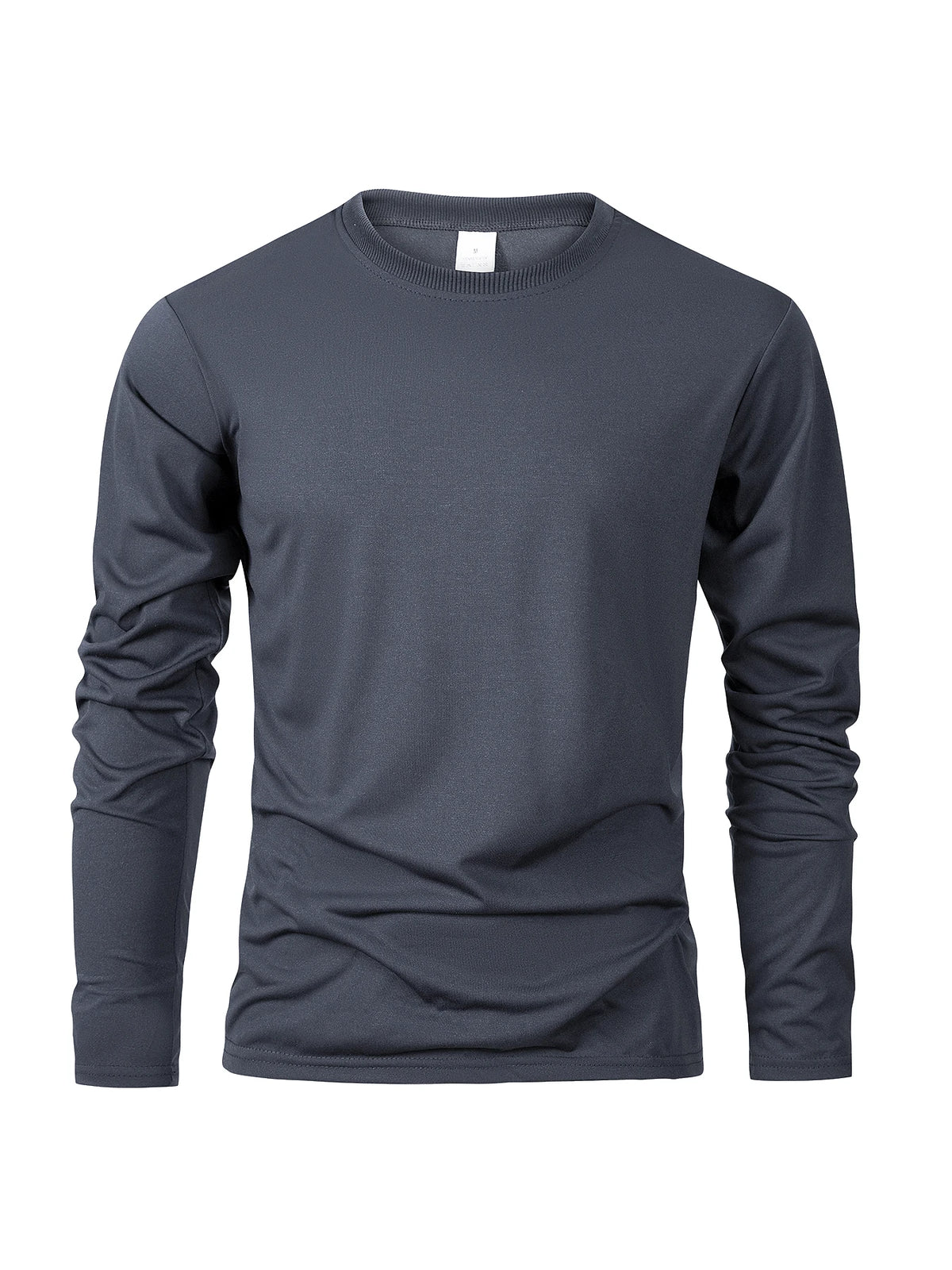 Spring Autumn Men‘s T-shirts Long Sleeve Casual Tops Solid Color High Quality Black T-Shirt Classic Men Clothing