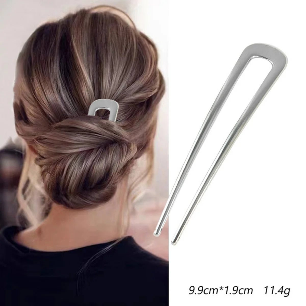 Shell Hairpin Metal U Shaped Hair Pins Hair Fork U French Hair Pin Simple And Fashionable Hair Accessories For Women