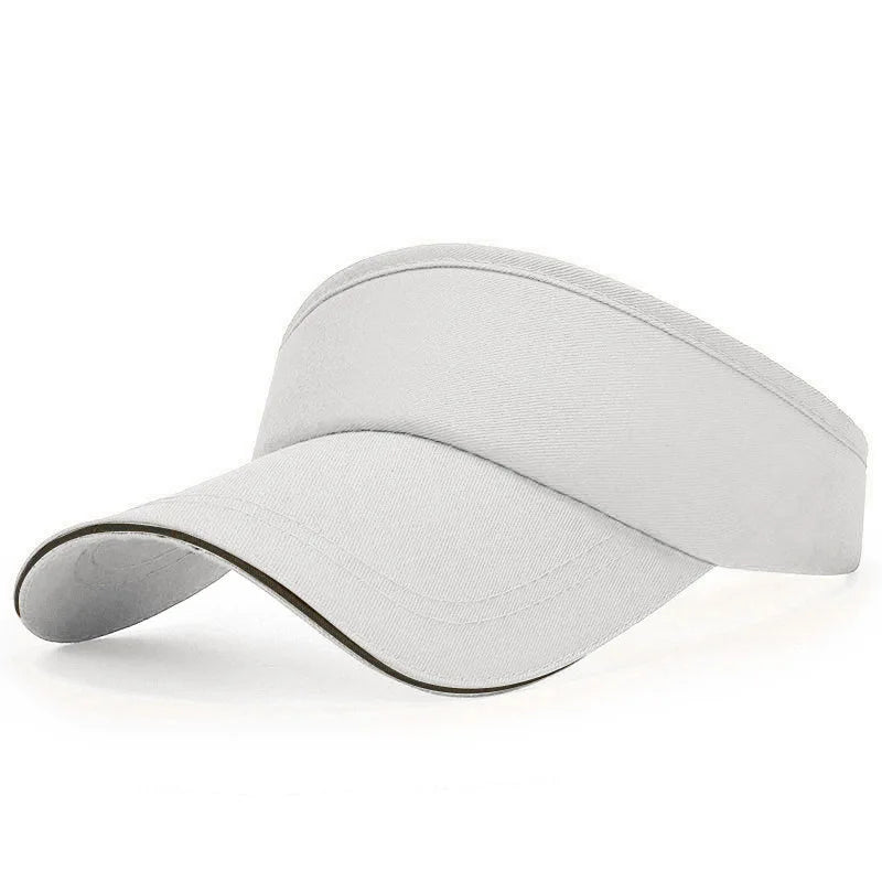 New Hat Women's Summer Sandwich Solid Color Empty Top Hat Topless Sun Hat Outdoor Sports Cap