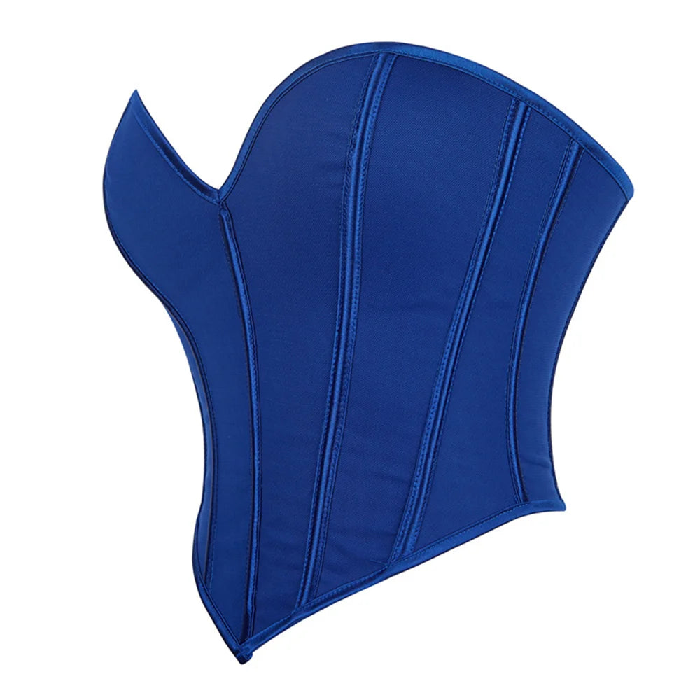 Sexy Women Overbust Corsets Crop Tops Golden Printed Bustiers Lace Up Body Shaper Lingerie Gothic Corselet