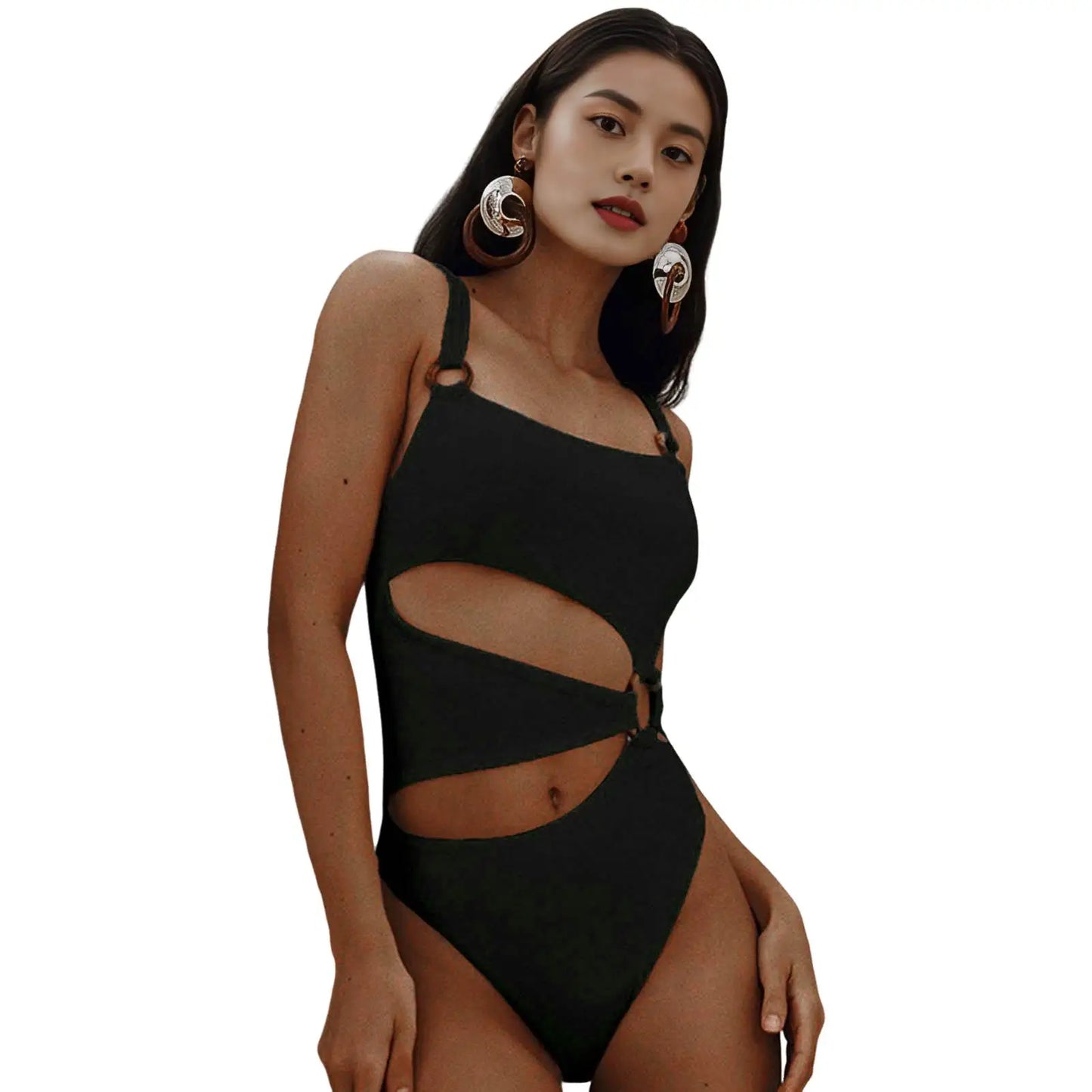 One Piece Women Swimsuit Sexy Stain Resistant Shoulder Strap Bikini Set Slim Fit Push Up Summer Beachwear For Holiday