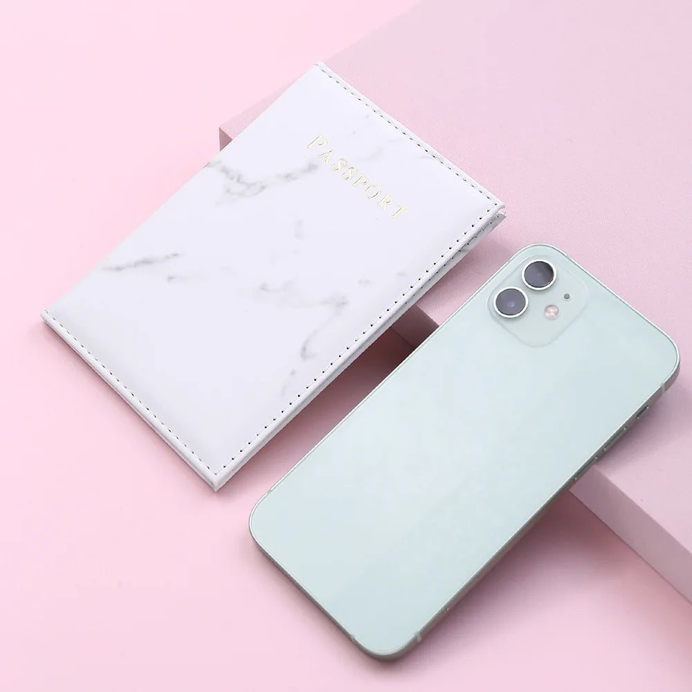 Women Cute Leather Passport Cover Air tickets For Cards Travel Passport Holder Wallet Case Travel Accessory Credit Card Holder
