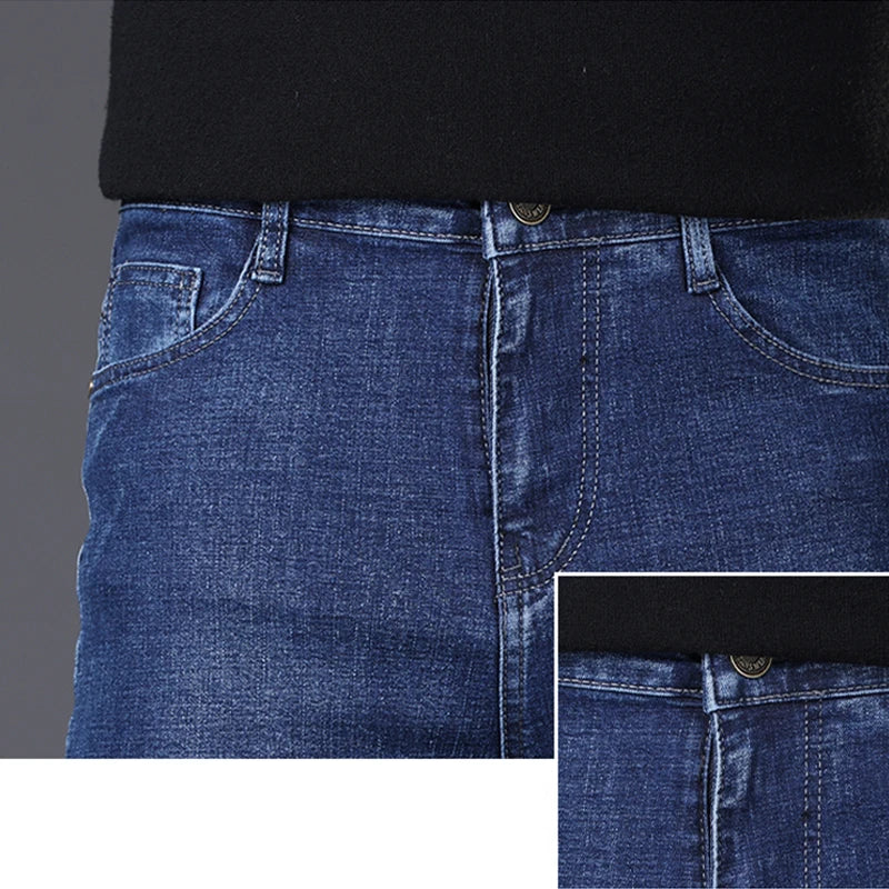 2024 Spring/Summer Men's Comfortable and Versatile Breathable Slim fit denim pants in three colors: straight leg thin pants