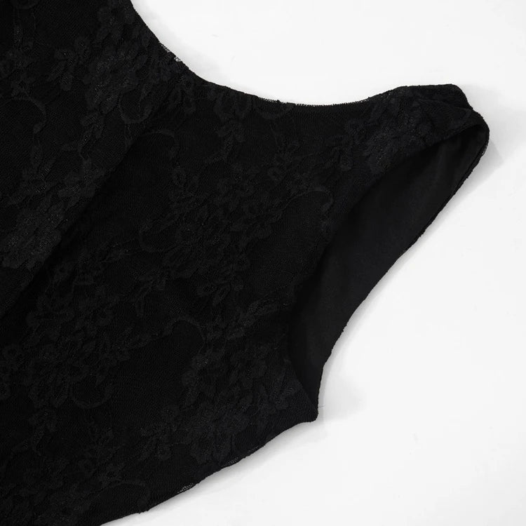 STYLISH LADY Black Lace Hollow Out Jumpsuits 2025 Summer Women Sleeveless Backless Bodycon Sexy Club Party One Piece Overalls