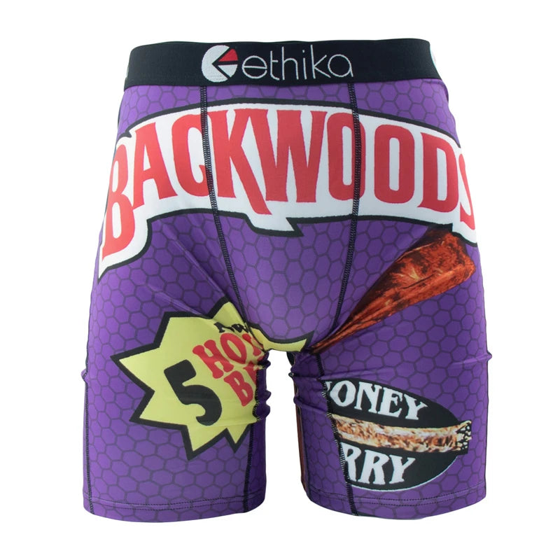 Ethika Mens Printed Boxer Briefs Breathable Plus Size S To 3XL