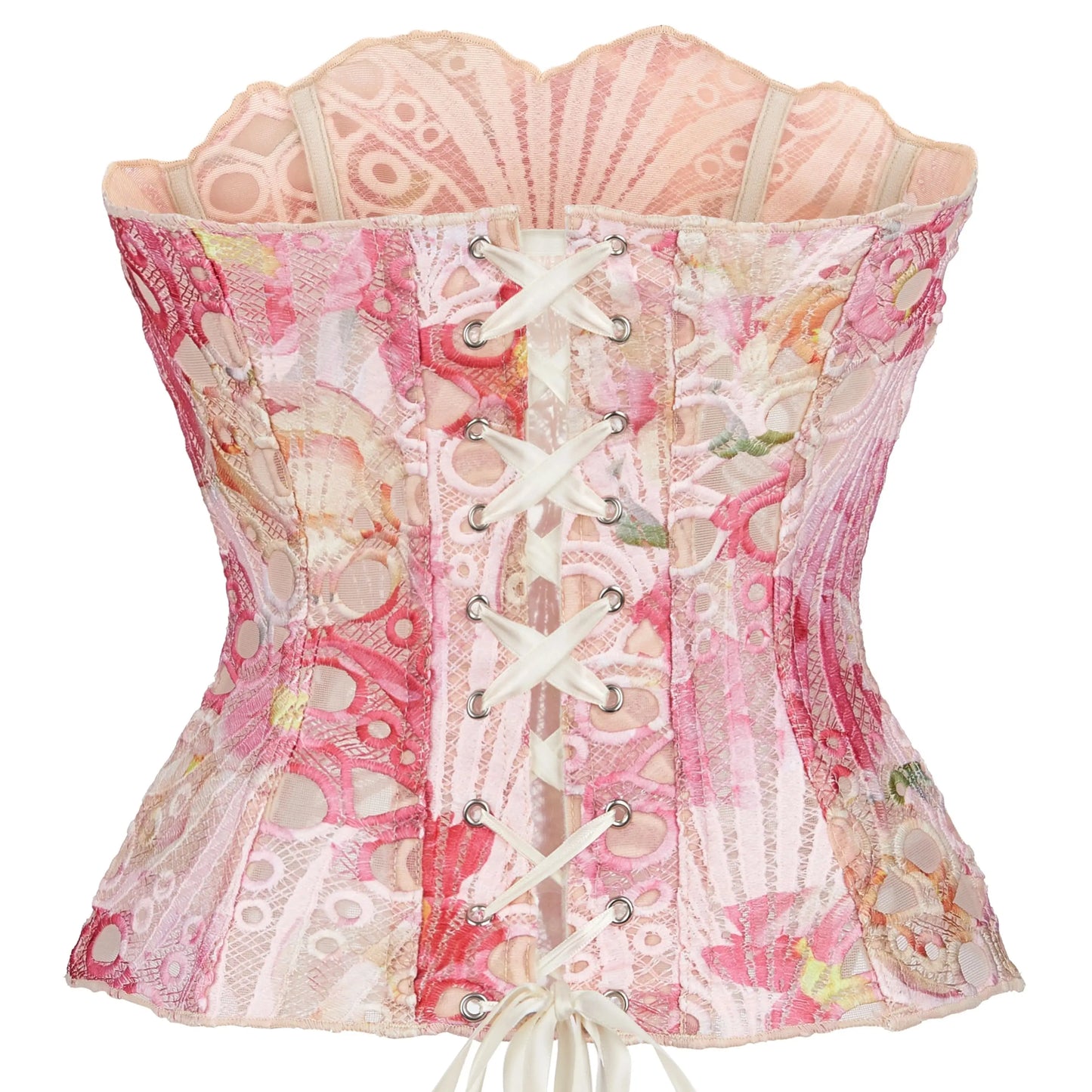 Lace double-layer corset palace style ins-inspired print body-shaping garment multi-colored sexy slim-fitting