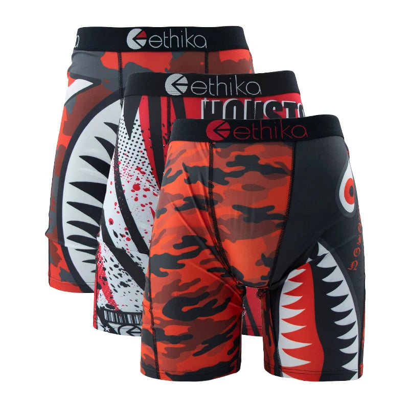 Ethika Mens 3 Pack Breathable Boxer Briefs Plus Size S To 3XL