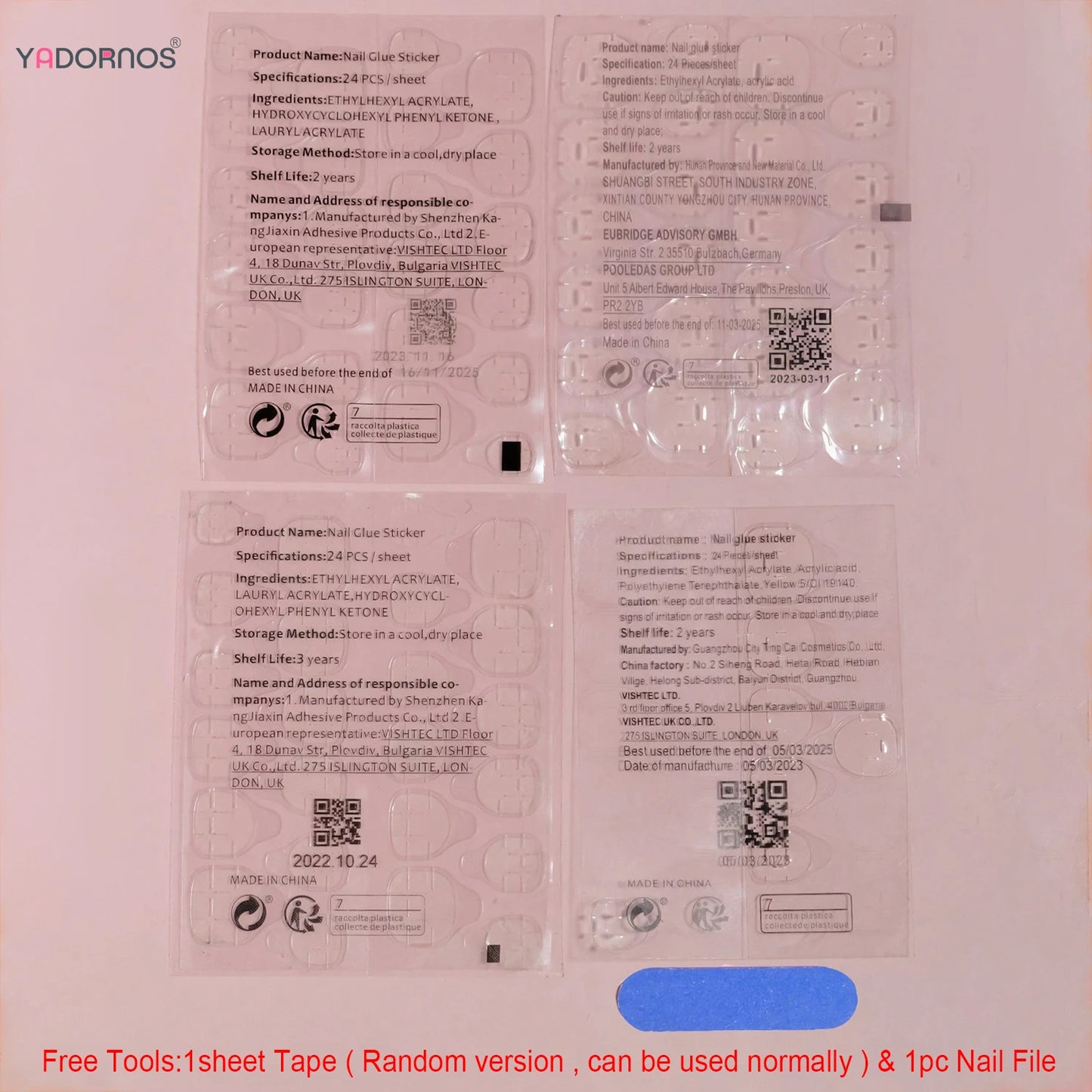 White French Press on Nails 3D Bowknot Fake Nails Tips Full Cover Wearable False Nails for Women and Girls DIY 24Pcs