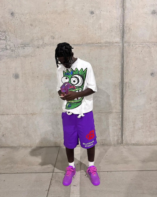 2024 Summer Letter B Print Trendy Tracksuit+sweatpants  Men Oversized Hoodies Sports Suit Loose Shorts Suit Clothes