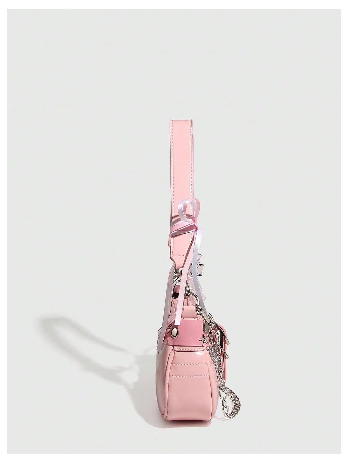 Lightweight PU Leather Shoulder Bag with Chain Strap Women's Casual Underarm Purse For Commuting And Social Gatherings