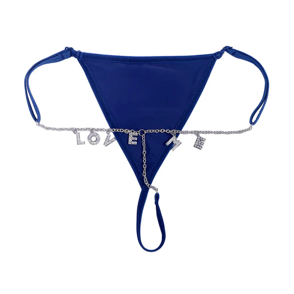 Customize Name Crystal Letters Waist Body Chain for Women Sexy Leopard Underwear Thong Body Jewelry Valentine's Day Gift