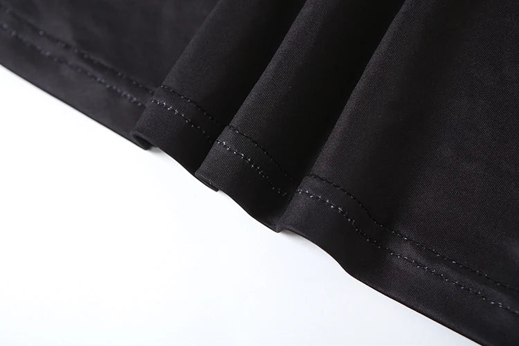 Sisterlinda Casual Summer 2 Piece Set Letter Print Crew Neck Short Sleeve T-shirts+Drawstring Slim Mini Bottoms, lady's Tracksuit