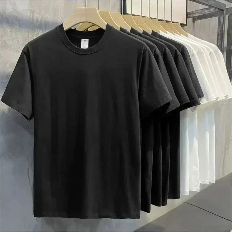 2025 Spring and Summer New Letter Pattern Printed Men's Light Luxury Fun Anime Printed Short Sleeve Round Neck Tshirt casual Top