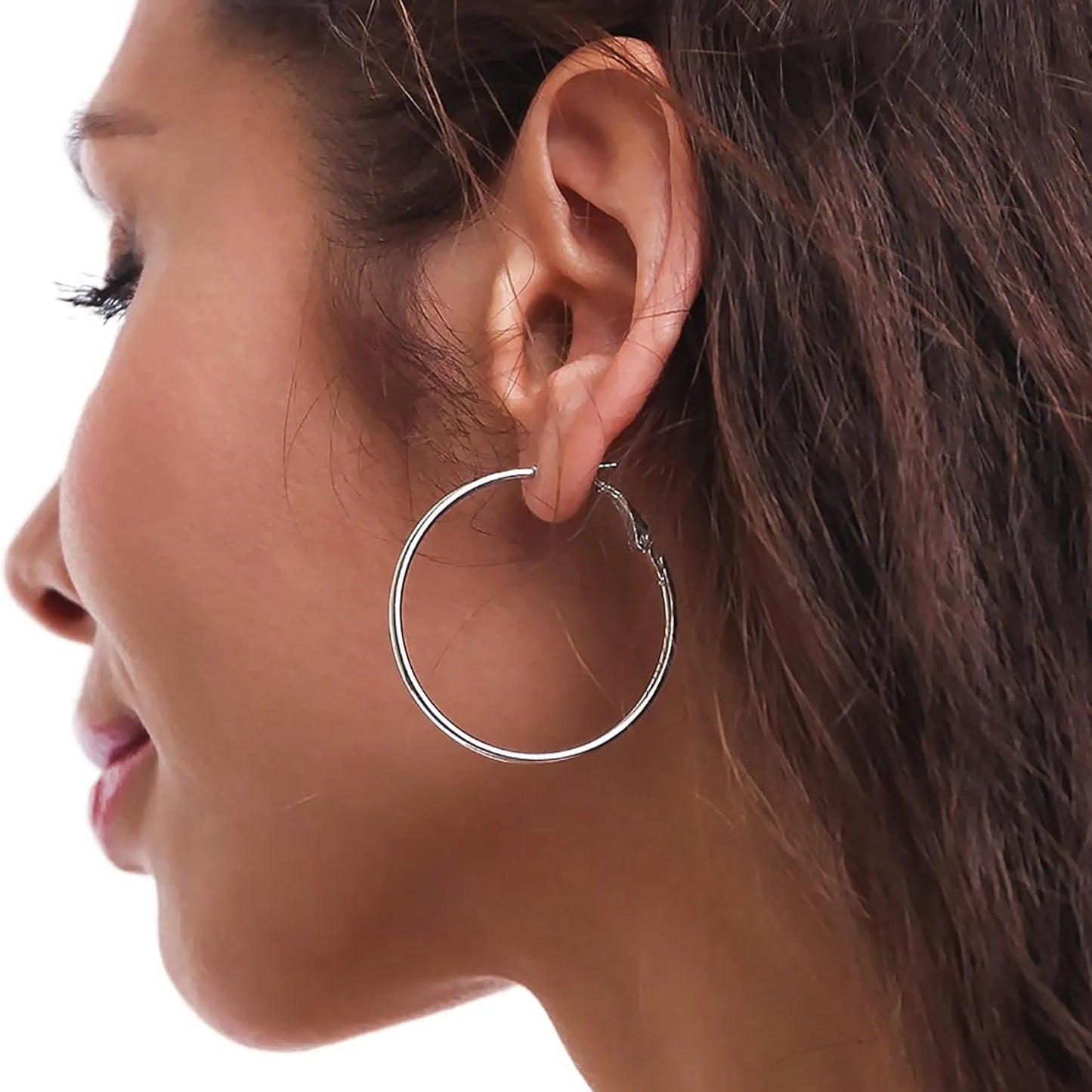 6pair /pack Smooth Open Women Men Hoop Earrings Stainless Steel Ears Jewelry Accessories, Birthday Gifts. Party Gifts