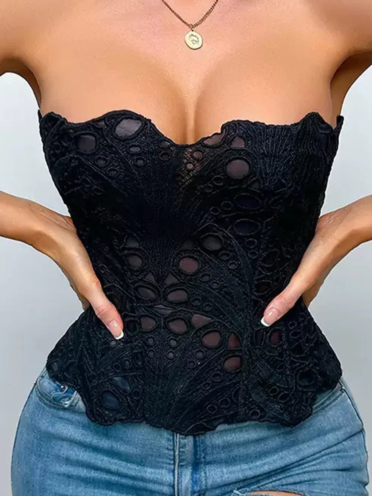 Lace double-layer corset palace style ins-inspired print body-shaping garment multi-colored sexy slim-fitting