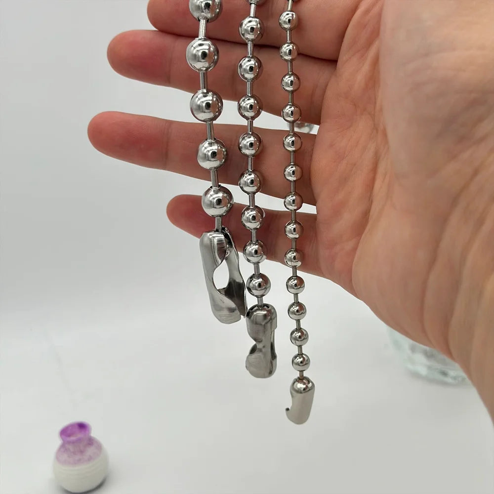 6/8/10mm Stainless Steel Ball Chain Layering Necklace for Women Men Oversize Chunky Chain Choker Grunge Aesthetic Y2K Necklace