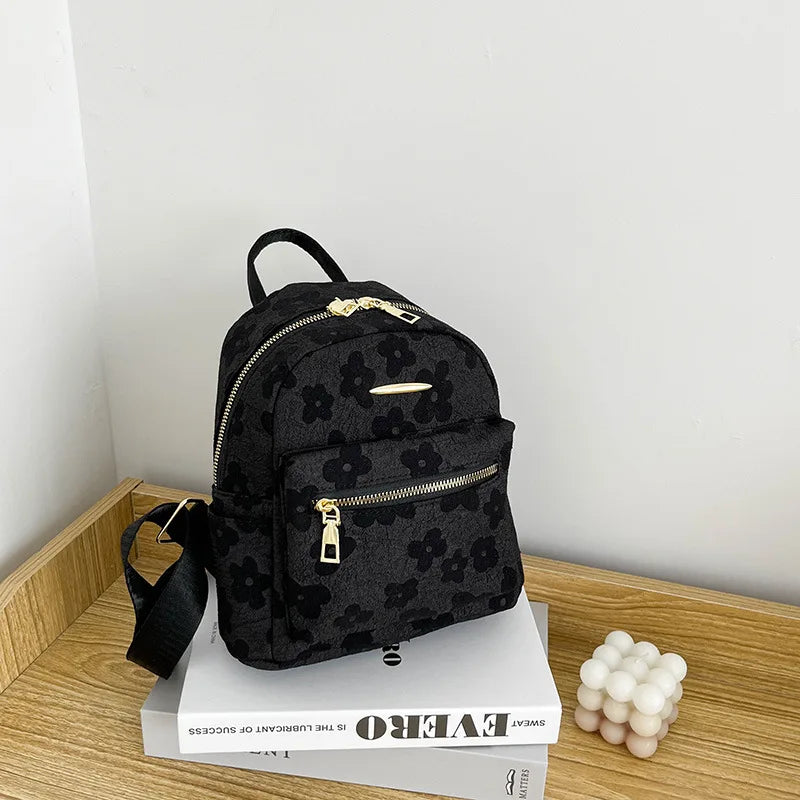 2023 Women Solid Mini Small Backpack Travel Casual Women's Shoulder Bag Female Phone Pouch Pack PU Leather Black Purse Рюкзак