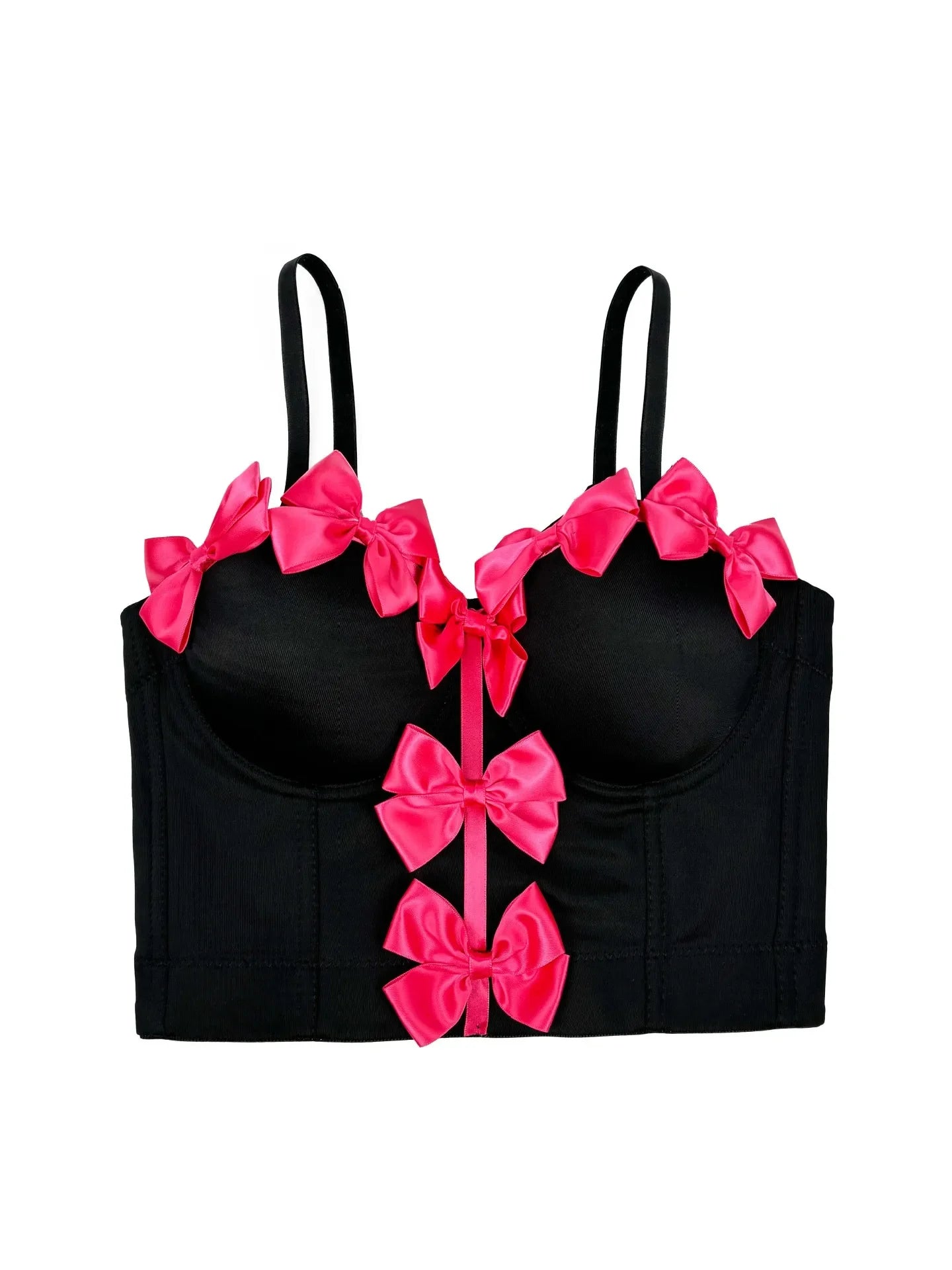 HLJ&GG Sweet Bow Fashion Corset Vest Two Piece Sets Women Thin Strap Slim Tank Top + Puffy Mini Skirts Outfits Female Streetwear