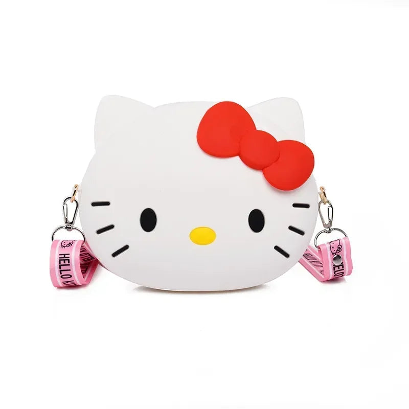 Bags for Women Hello Kitty Crossbody Bag for Girls Pink White Cute Bow Kawaii Bag Small 3D Shoulder Bag Bolsas Para Mujeres