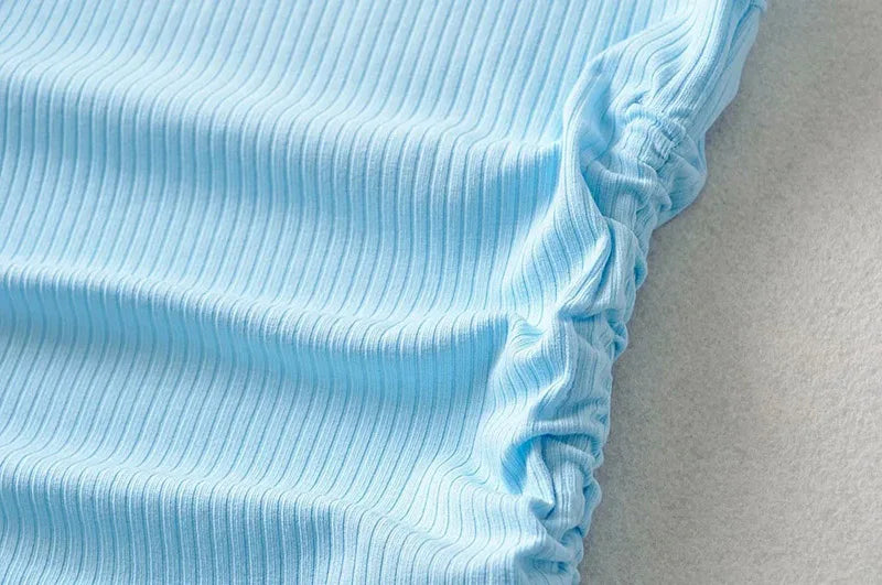 Summer NEW Arrival Women Solid Color Sexy Causal Crop Top With String Both Side Club For Fashion Ladies