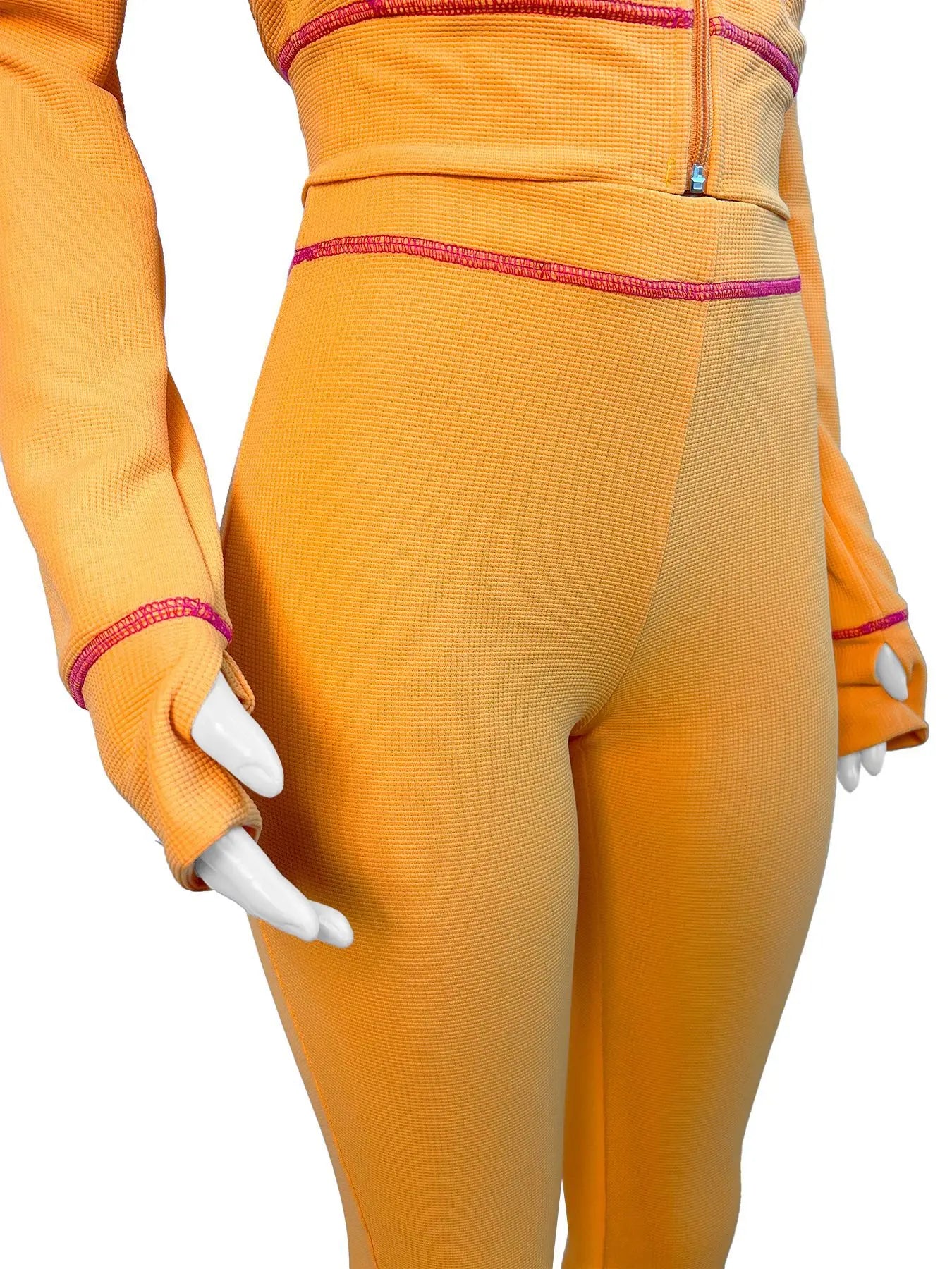 HLJ&GG Spring New Waffle Flare Pants Two Piece Sets Women Zip Hooded Long Sleeve Top + Pants Outfits Casual Sporty 2pcs Clothing