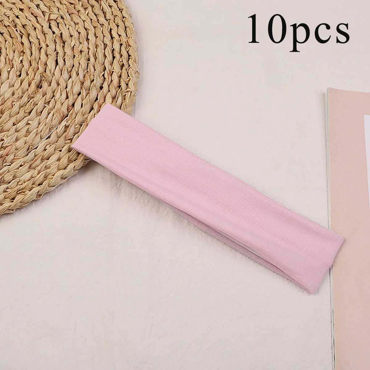 10 Pcs Elastic HairBand Fashion Headbands For Women Solid Color Sports Running Fitness Yoga Hair Bands Makeup Hair Accessories