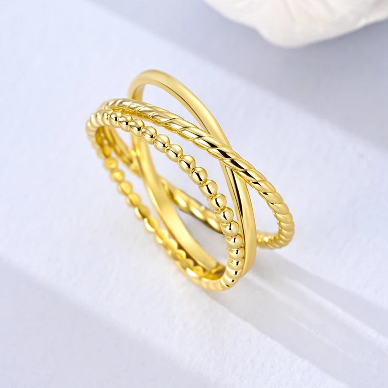 925 Sterling Silver Rings Gold Color Sparking Popular LOVE Wedding Ring Certified Women Engagement Jewelry Anniversary Gifts