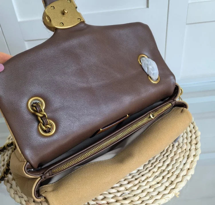 2025 New Arrival Chain Crossbody Bag, Quilted Sheepskin Shoulder Bag, Fashion Tote and Underarm Bag for Women