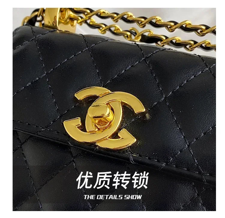 2025 New Arrival! Women's High-Quality Textured Small Square Bag - Trendy Chain Shoulder Design, Versatile for All Occasions