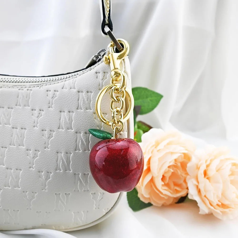 Apple Bag Charm Apple Keychain Gifts For Women Cute Purse Accessories Best Christmas Birthday Valentine Gifts