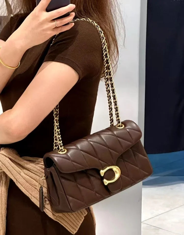 2025 New Arrival Chain Crossbody Bag, Quilted Sheepskin Shoulder Bag, Fashion Tote and Underarm Bag for Women