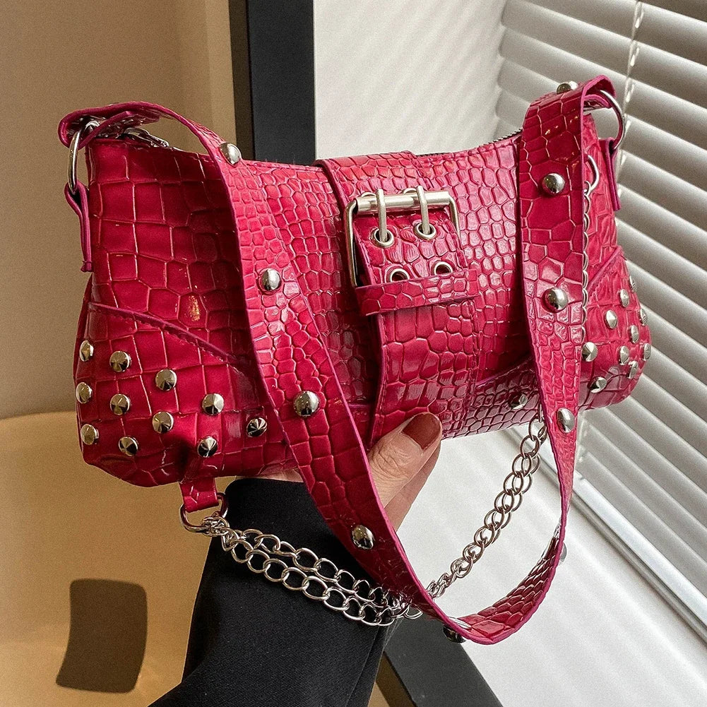 Fashion Women Shoulder Bag Y2K Armpit Bag Luxury Design Bag Pleated Underarm Bag Solid Color Messenger Bag Purse Hobos Handbags