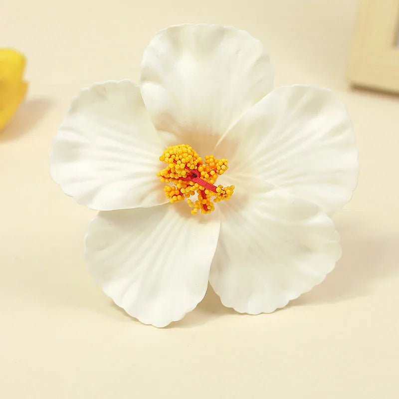 New 10cm Simulated Flower Hair Clip Headband Colorful Flower Swimsuit Tourist Beach Photography Hair Accessory for Beach Travel
