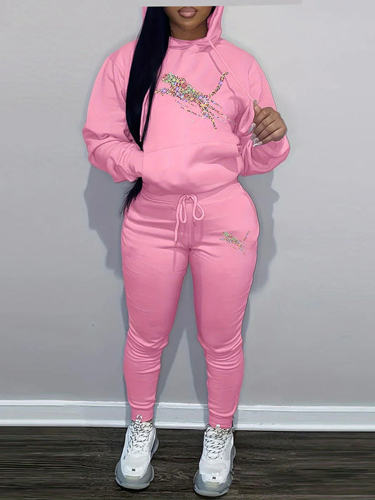 2025 New Ladies hoodies Track Suit Sportswear Sweatsuit Print Designer Sweatshirts sweatpants Hoodies Outfit Women pant Sets