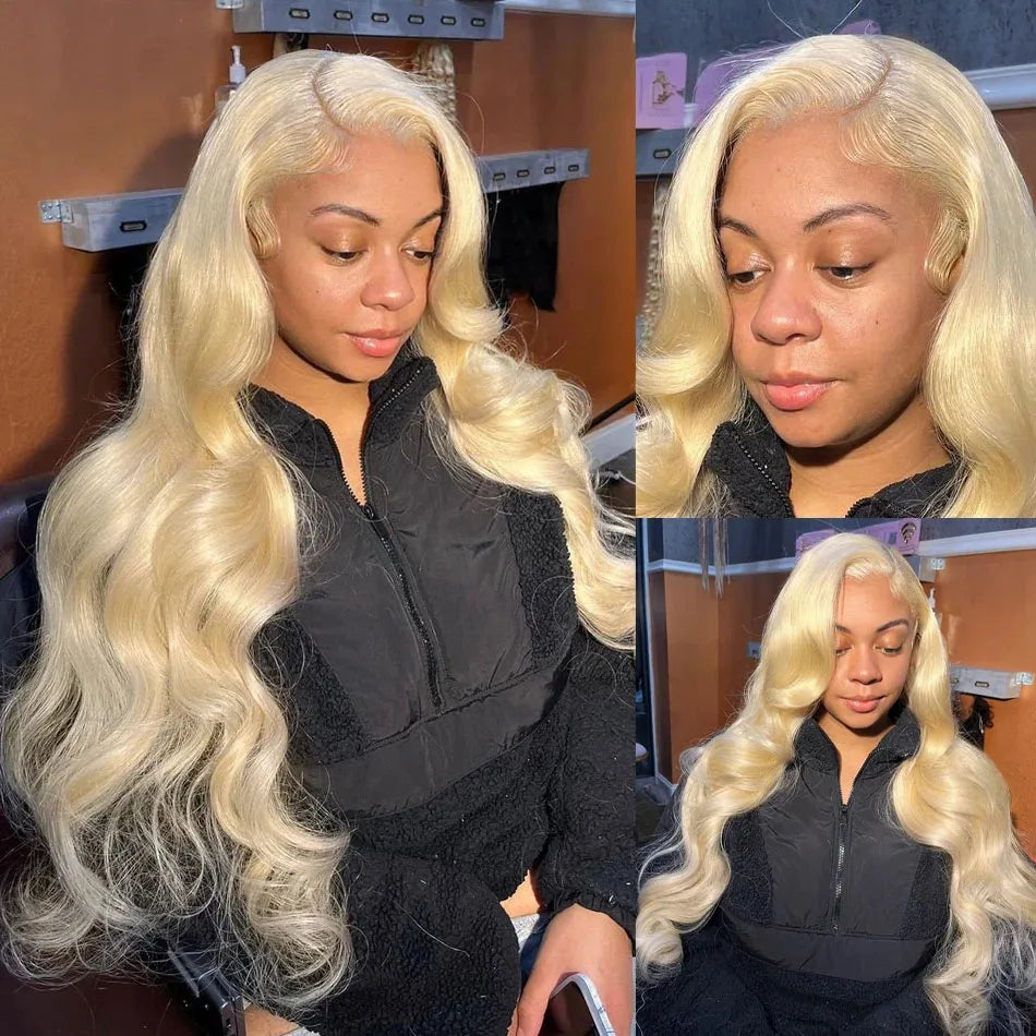 36 40 Inch 613 Honey Blonde Body Wave 250 Density 13x6 HD Lace Front Human Hair Wigs 13x4 HD Lace Frontal Wig for black women