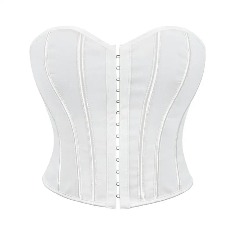 Fashion Strapless Off Shoulder Corset Tank Crop Tops Summer Backless Camisole Underwear Female Bustier Top