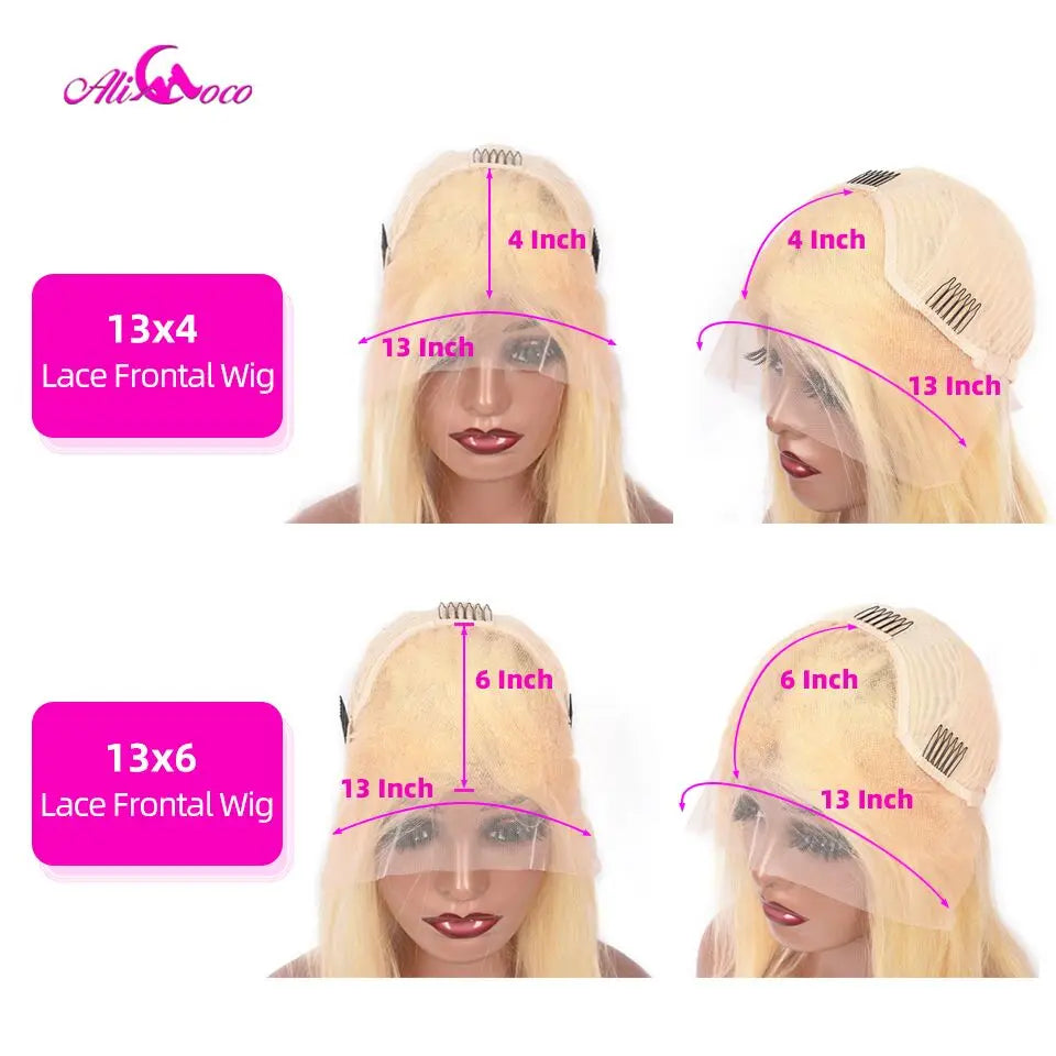13x6 Straight 613 Mint Green Lace Frontal Human Hair Wig 180 Density Brazilian Color 13x4 Lace Front Wigs For Women Pre Plucked