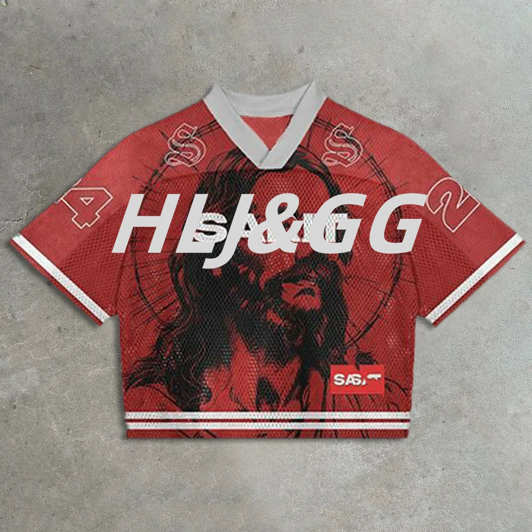 HLJ&GG Fashion 2 Piece Sets Women Outfit Deep V Letter Printing Loose T-shirt + Pleated Skirt Suit Streetwear Spring Summer New